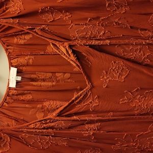 Rust color blouse